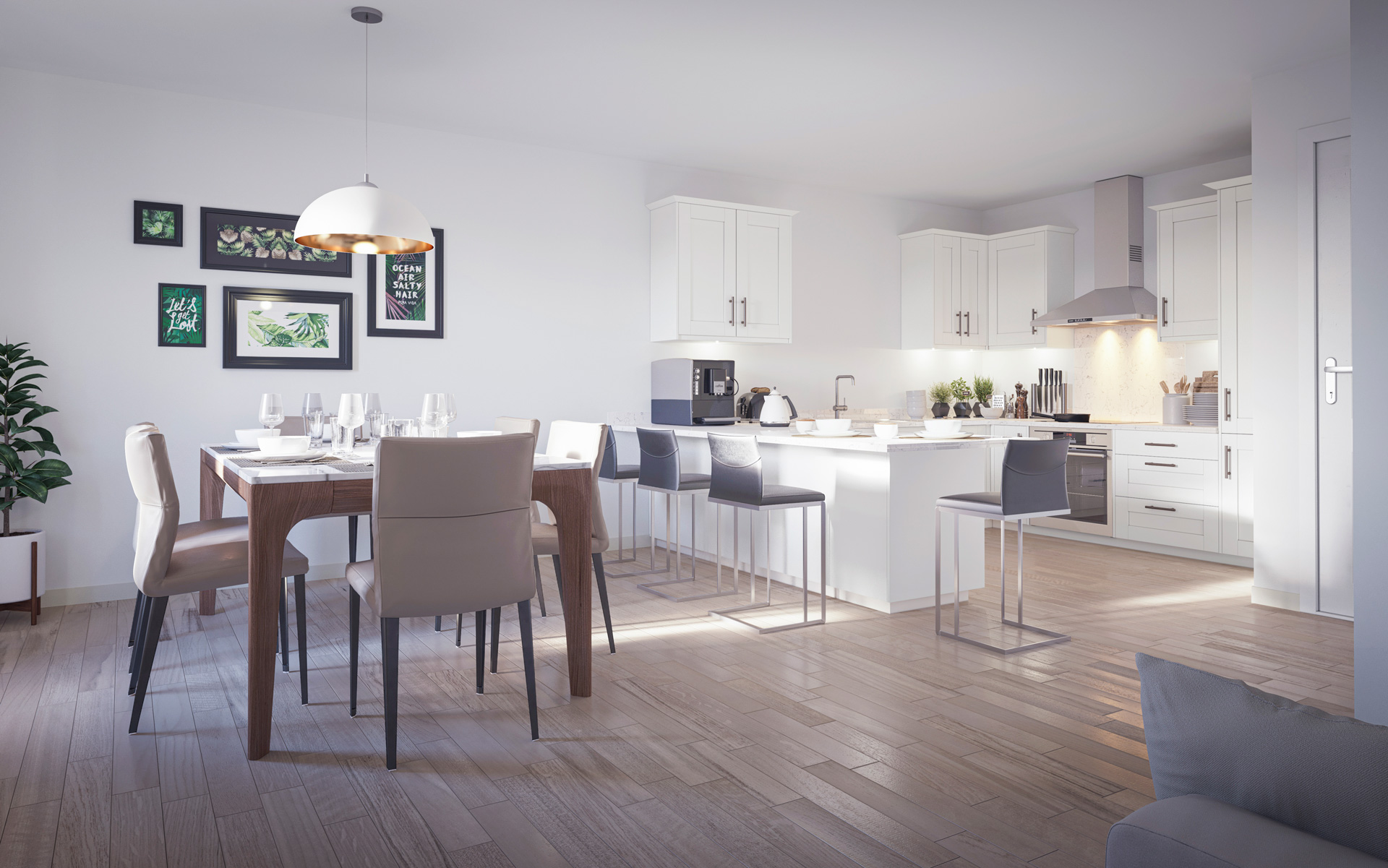 Contemporary townhouses Allanwater Homes
