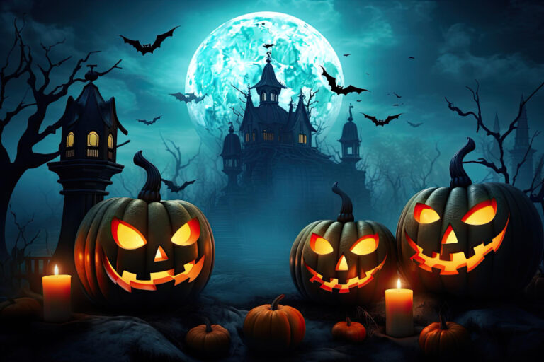 Halloween spooky pumpkins
