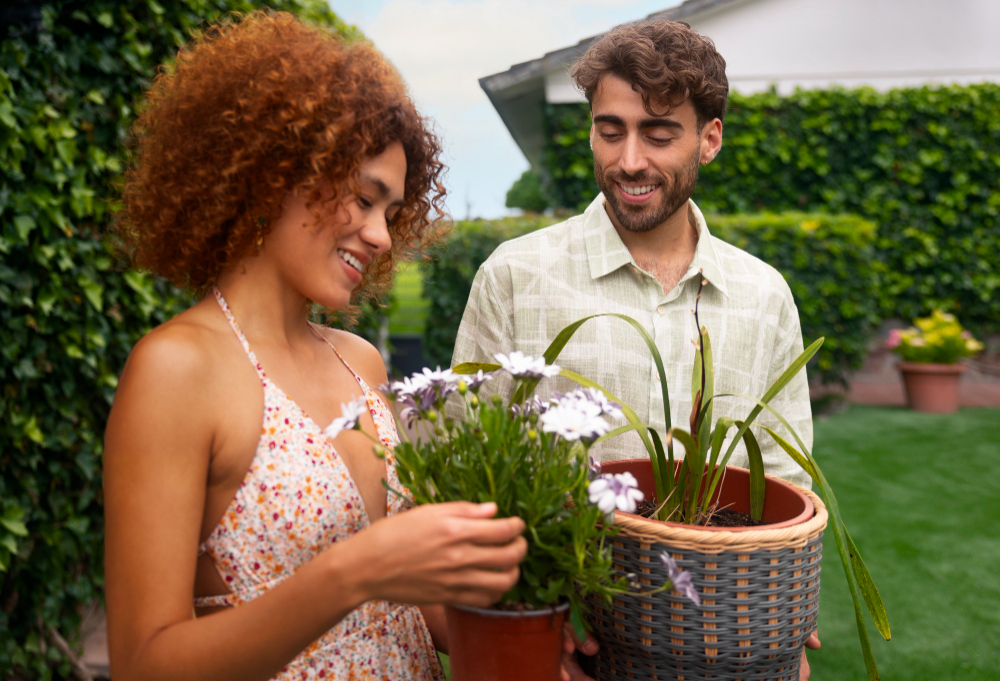 couple in garden