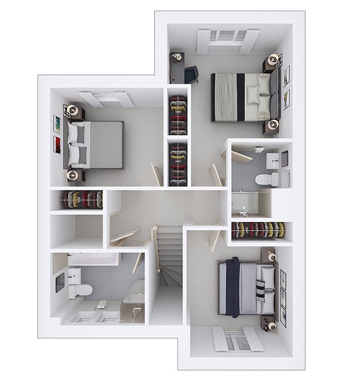 Cheviot First Floor 3D Plan