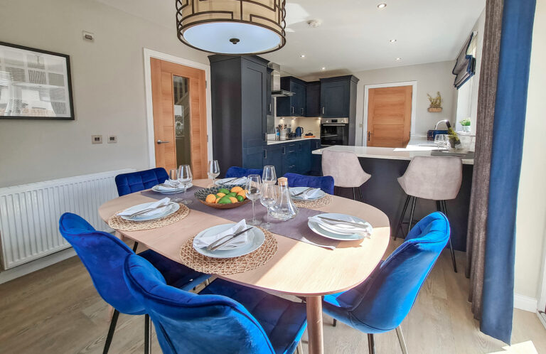 Open plan kitchen dining room
