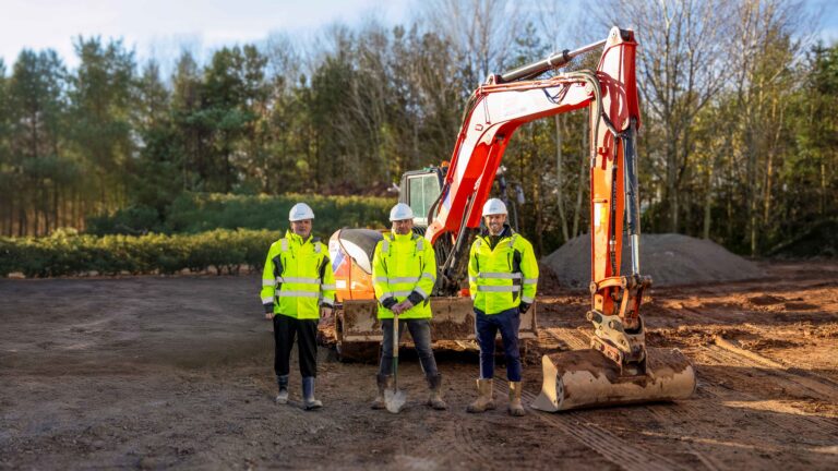 Construction men on site