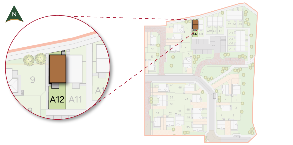 Kintail plot A12 shown on Alloa development plan