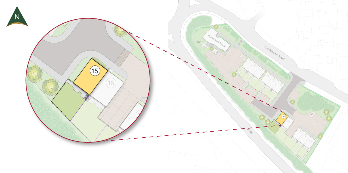 Glenrothes development plan showing plot 15 highlighted