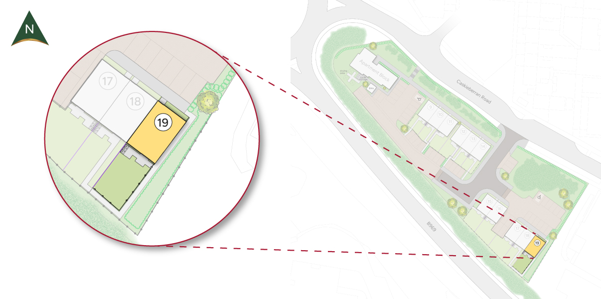 Glenrothes development plan showing plot 19 highlighted
